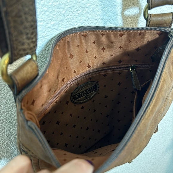 Fossil Stanton Traveler Crossbody Leather Bag | lamb hide | classic | basics - Picture 8 of 16